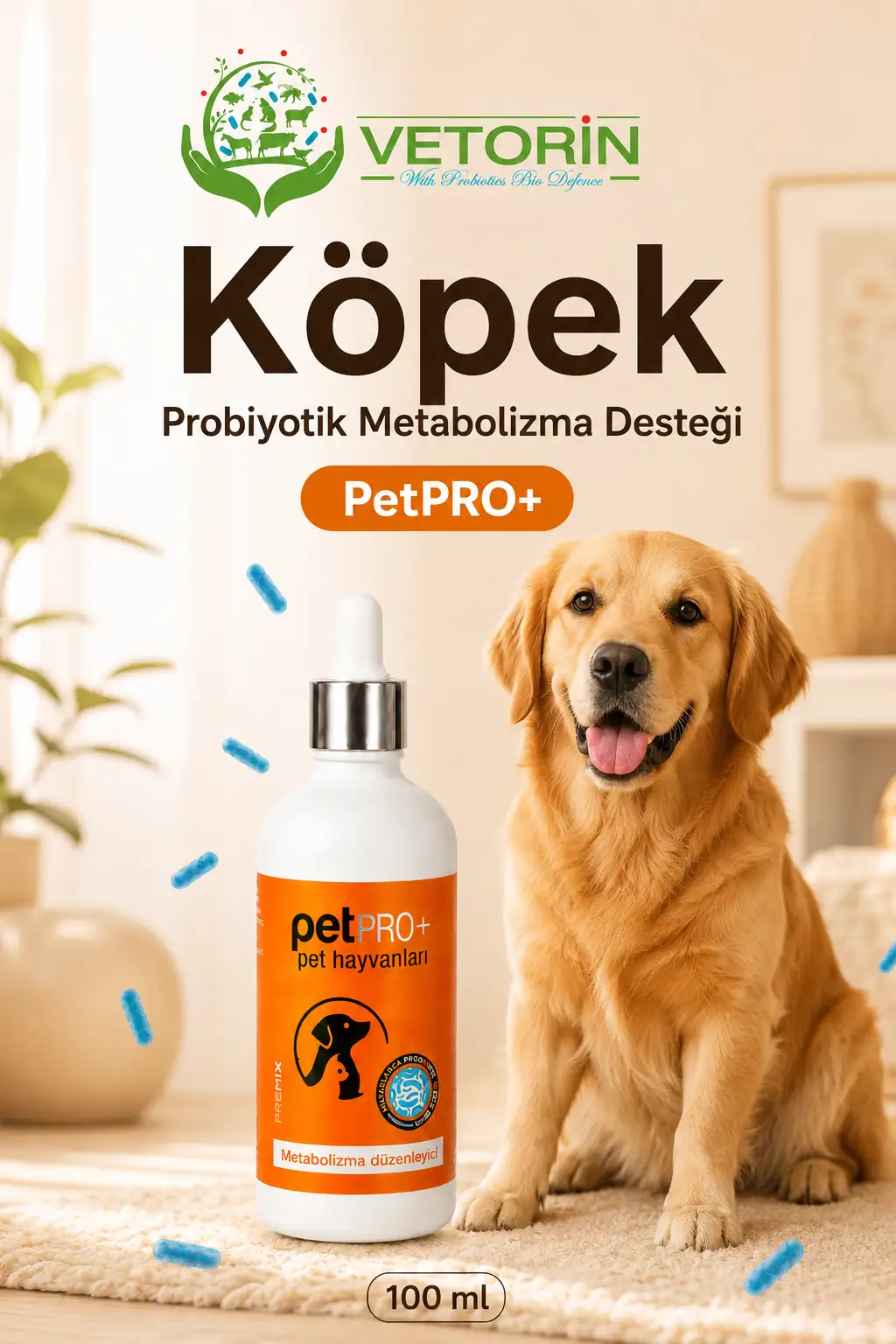 PetPro+ probiyotik köpeğinizin suyuna ekleniyor